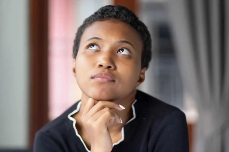 African American woman with a thoughtful look